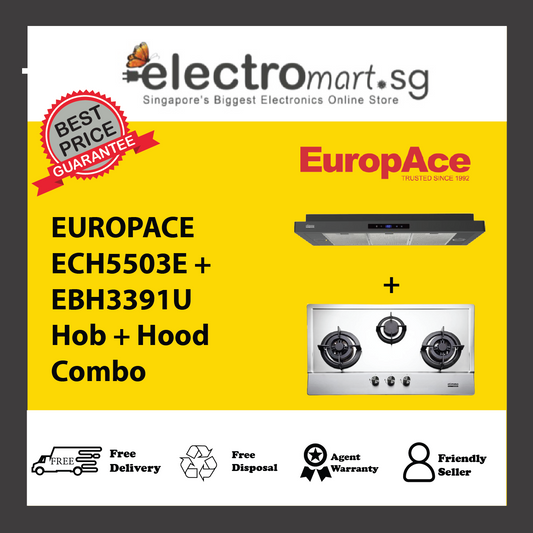 EUROPACE ECH5503E + EBH3391U Hob + Hood  Combo