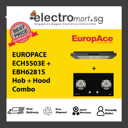 EUROPACE ECH5503E + EBH6281S Hob + Hood  Combo
