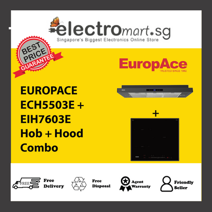 EUROPACE ECH5503E + EIH7603E Hob + Hood  Combo