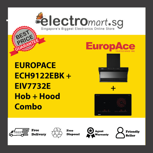 EUROPACE ECH9122EBK + EIV7732E Hob + Hood  Combo