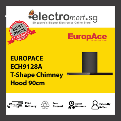 EUROPACE ECH9128A T-Shape Chimney Hood 90cm
