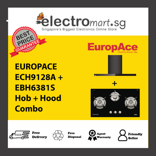 EUROPACE ECH9128A + EBH6381S Hob + Hood  Combo