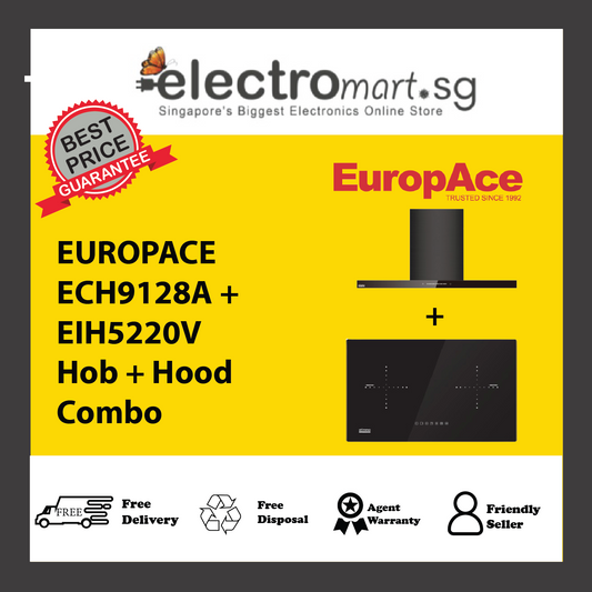 EUROPACE ECH9128A + EIH5220V Hob + Hood  Combo