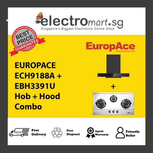 EUROPACE ECH9188A + EBH3391U Hob + Hood  Combo