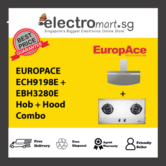 EUROPACE ECH9198E + EBH3280E Hob + Hood  Combo