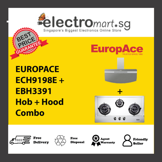 EUROPACE ECH9198E + EBH3391 Hob + Hood  Combo