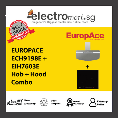 EUROPACE ECH9198E + EIH7603E Hob + Hood  Combo