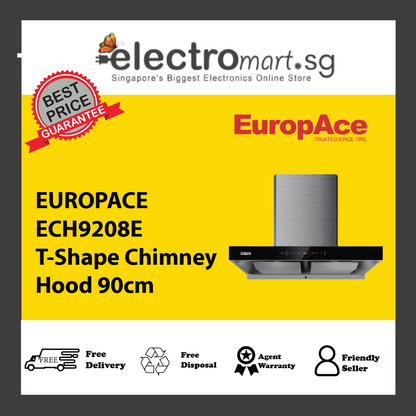 EUROPACE ECH9208E T-Shape Chimney Hood 90cm