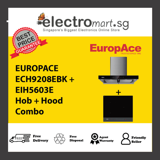 EUROPACE ECH9208EBK + EIH5603E Hob + Hood  Combo