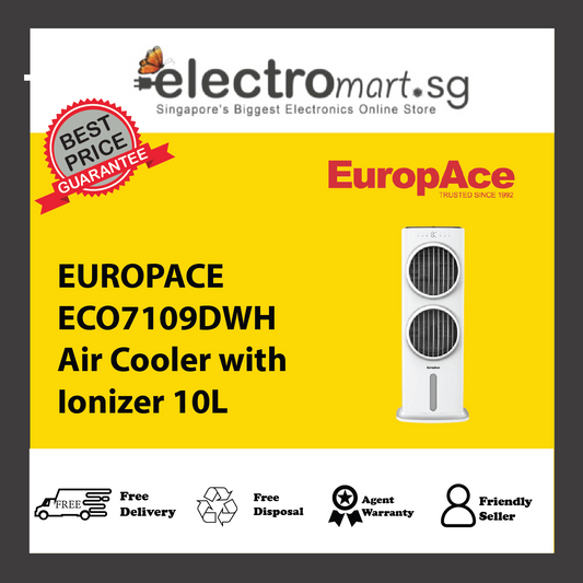 EUROPACE ECO7109DWH Air Cooler with Ionizer 10L