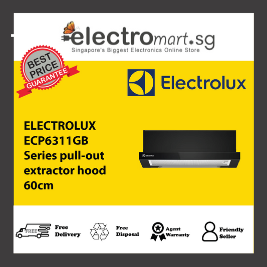 ELECTROLUX ECP6311GB Series pull-out extractor hood 60cm