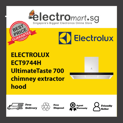 ELECTROLUX ECT9744H UltimateTaste 700 chimney extractor hood 90cm