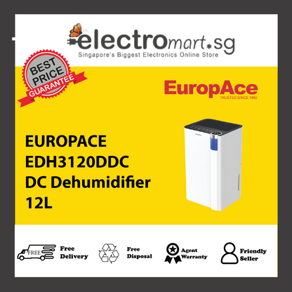 EUROPACE EDH3120DDC DC Dehumidifier 12L