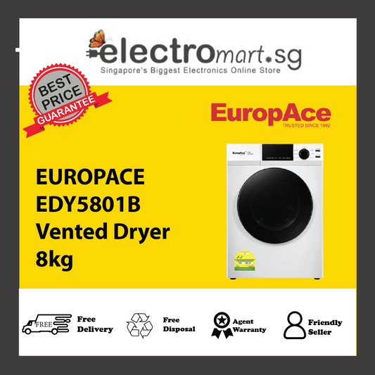 EUROPACE EDY5801B Vented Dryer 8kg