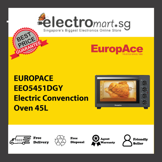 EUROPACE EEO5451DGY Electric Convenction Oven 45L