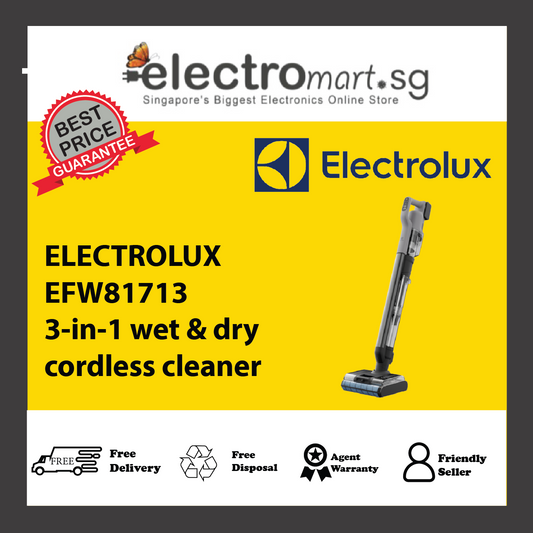 ELECTROLUX EFW81713 3-in-1 wet & dry cordless cleaner