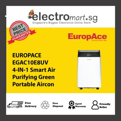 EUROPACE EGAC10E8UV 4-IN-1 Smart Air Purifying Green Portable Aircon