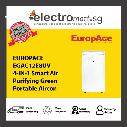 EUROPACE EGAC12E8UV 4-IN-1 Smart Air Purifying Green Portable Aircon