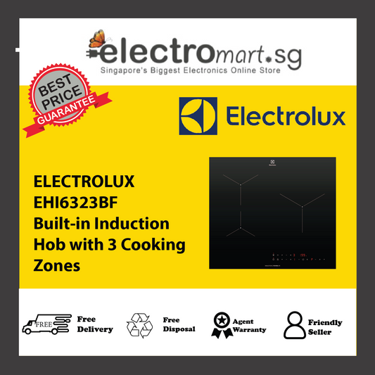 ELECTROLUX EHI6323BF Built-in Induction Hob with 3 Cooking Zones