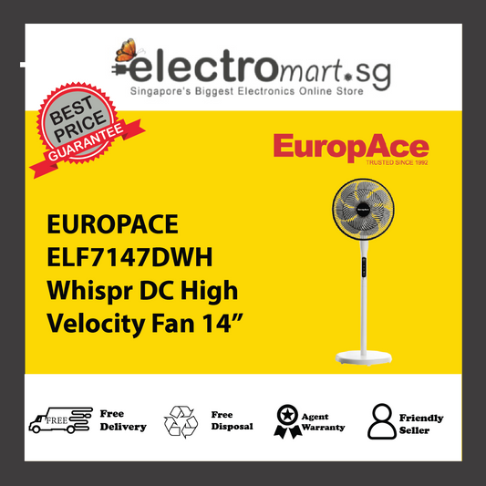 EUROPACE ELF7147DWH Whispr DC High Velocity Fan 14”