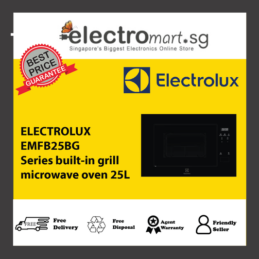 ELECTROLUX EMFB25BG Series built-in grill microwave oven 25L