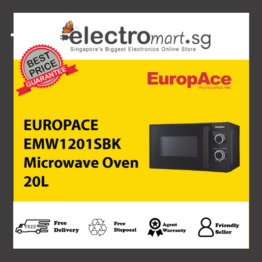 EUROPACE EMW1201SBK Microwave Oven 20L