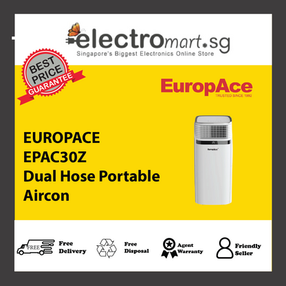 EUROPACE EPAC30Z Dual Hose Portable Aircon