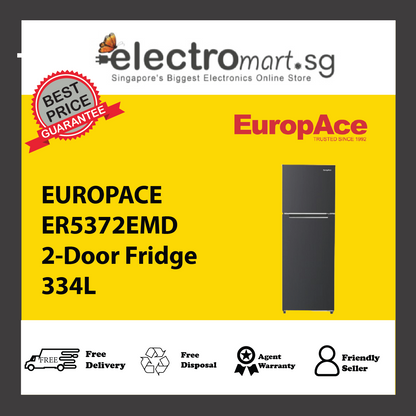EUROPACE ER5372EMD 2-Door Fridge 334L