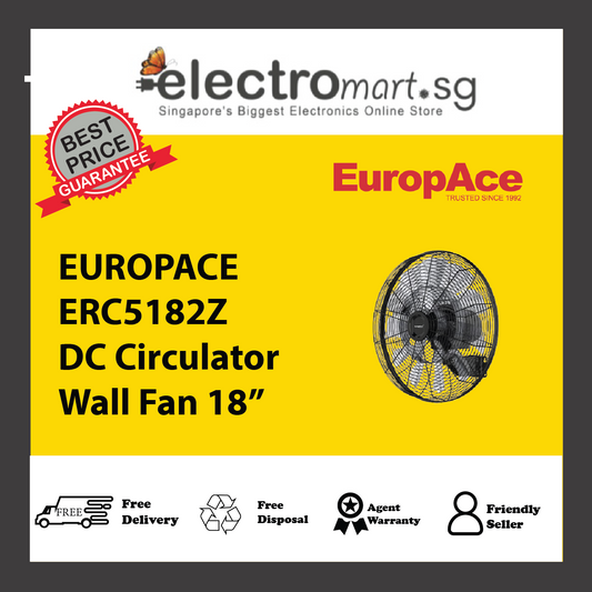 EUROPACE ERC5182Z DC Circulator Wall Fan 18”