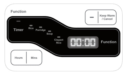EUROPACE ERJ5081DWH True Ceramic Pot Rice Cooker 0.8L