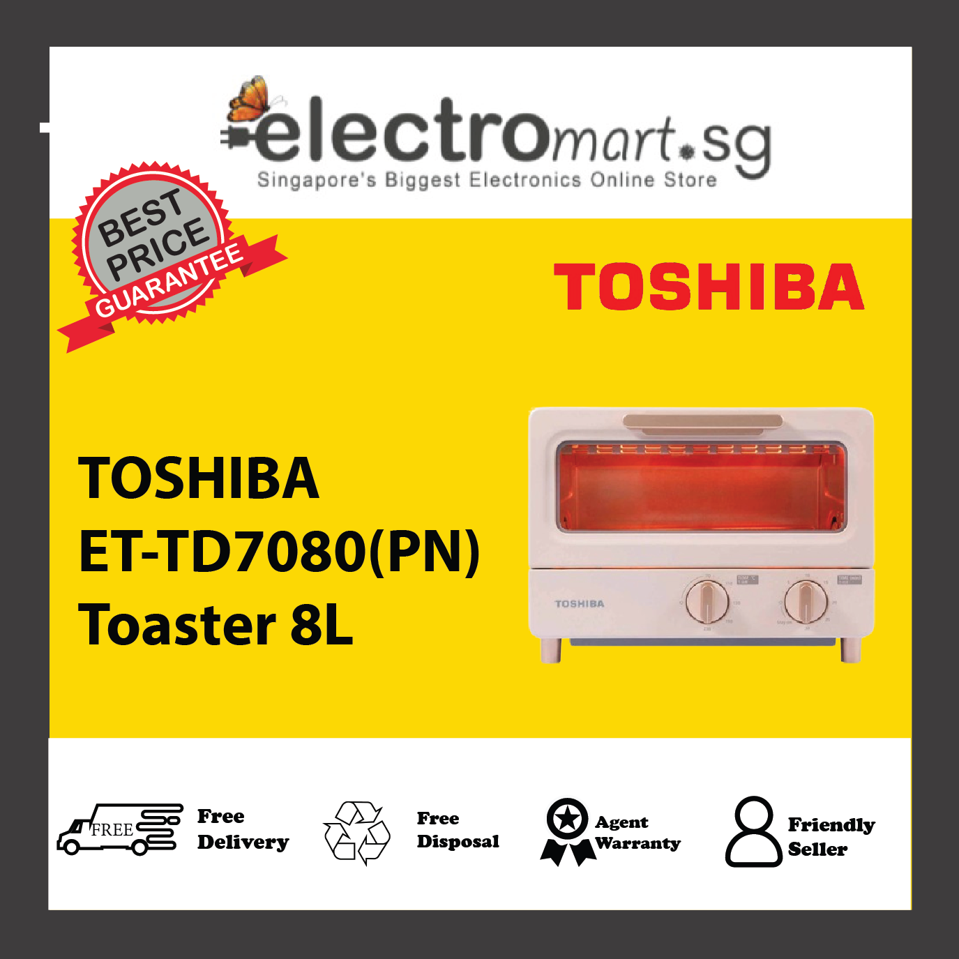 TOSHIBA ET-TD7080(PN) Toaster 8L