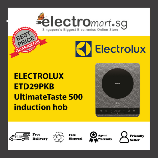 ELECTROLUX ETD29PKB 30cm UltimateTaste 500 freestanding induction hob with 1 cooking zones