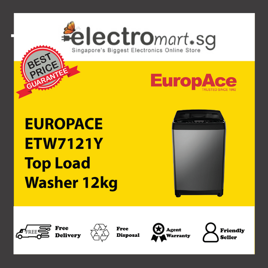 EUROPACE ETW7121Y Top Load Washer 12kg