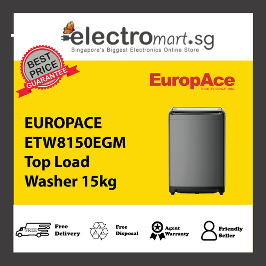 EUROPACE ETW8150EGM Top Load Washer 15kg