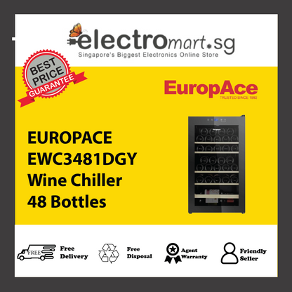 EUROPACE EWC3481DGY Wine Chiller 48 Bottles