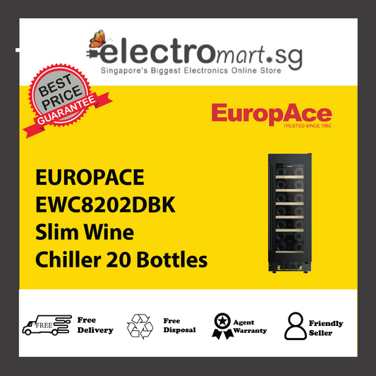 EUROPACE EWC8202DBK Slim Wine Chiller 20 Bottles