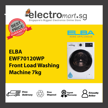 ELBA EWF70120WP Front Load Washing Machine 7kg
