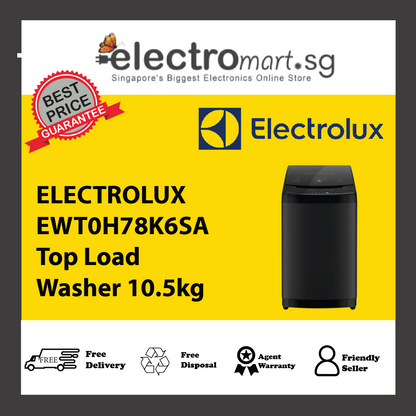 ELECTROLUX EWT0H78K6SA Top Load Washer 10.5kg