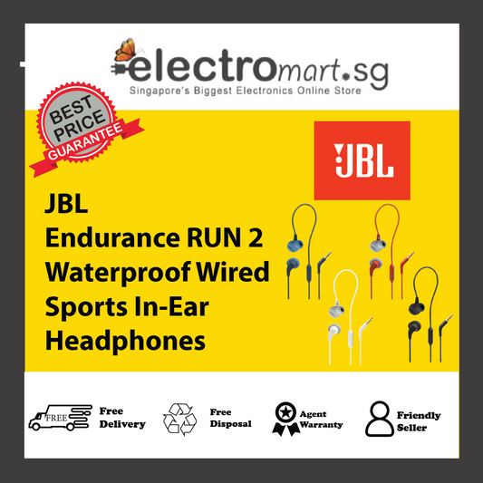 JBL Endurance RUN 2 Waterproof Wired Sports In-Ear Headphones