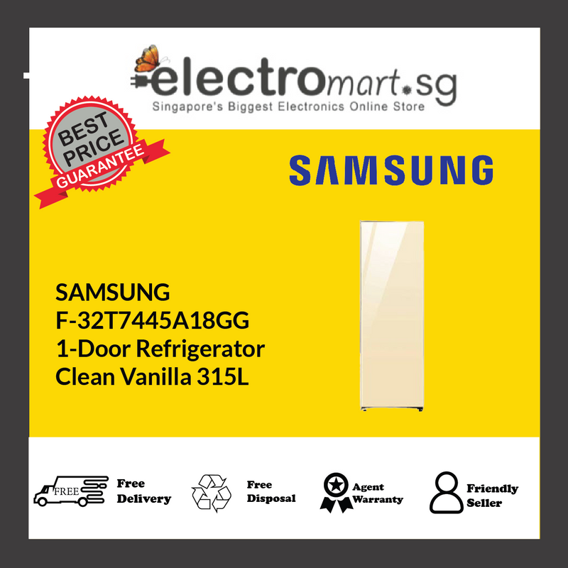 SAMSUNG F-32T7445A18GG 1-Door Refrigerator  Clean Vanilla 315L