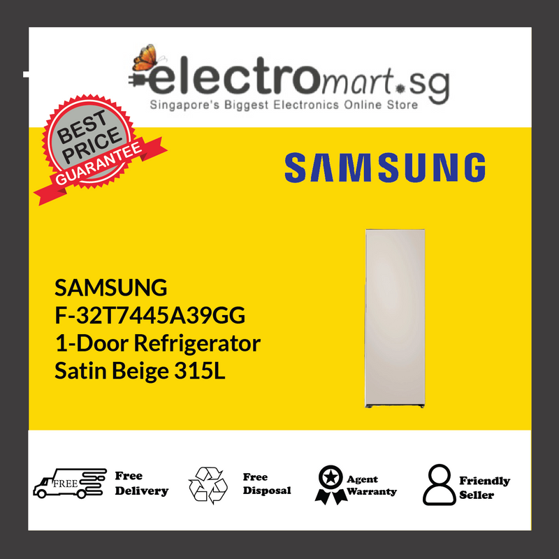 SAMSUNG F-32T7445A39GG 1-Door Refrigerator Satin Beige 315L