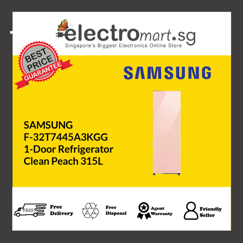 SAMSUNG F-32T7445A3KGG 1-Door Refrigerator Clean Peach 315L