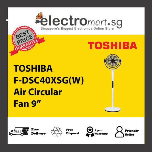 TOSHIBA F-DSC40XSG(W) Air Circular Fan 9”