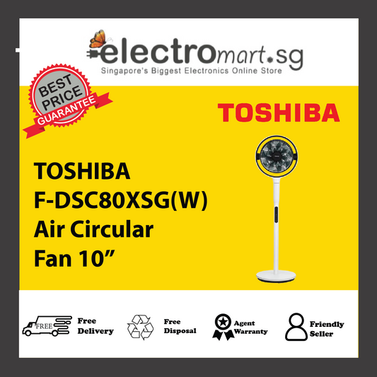TOSHIBA F-DSC80XSG(W) Air Circular Fan 10”