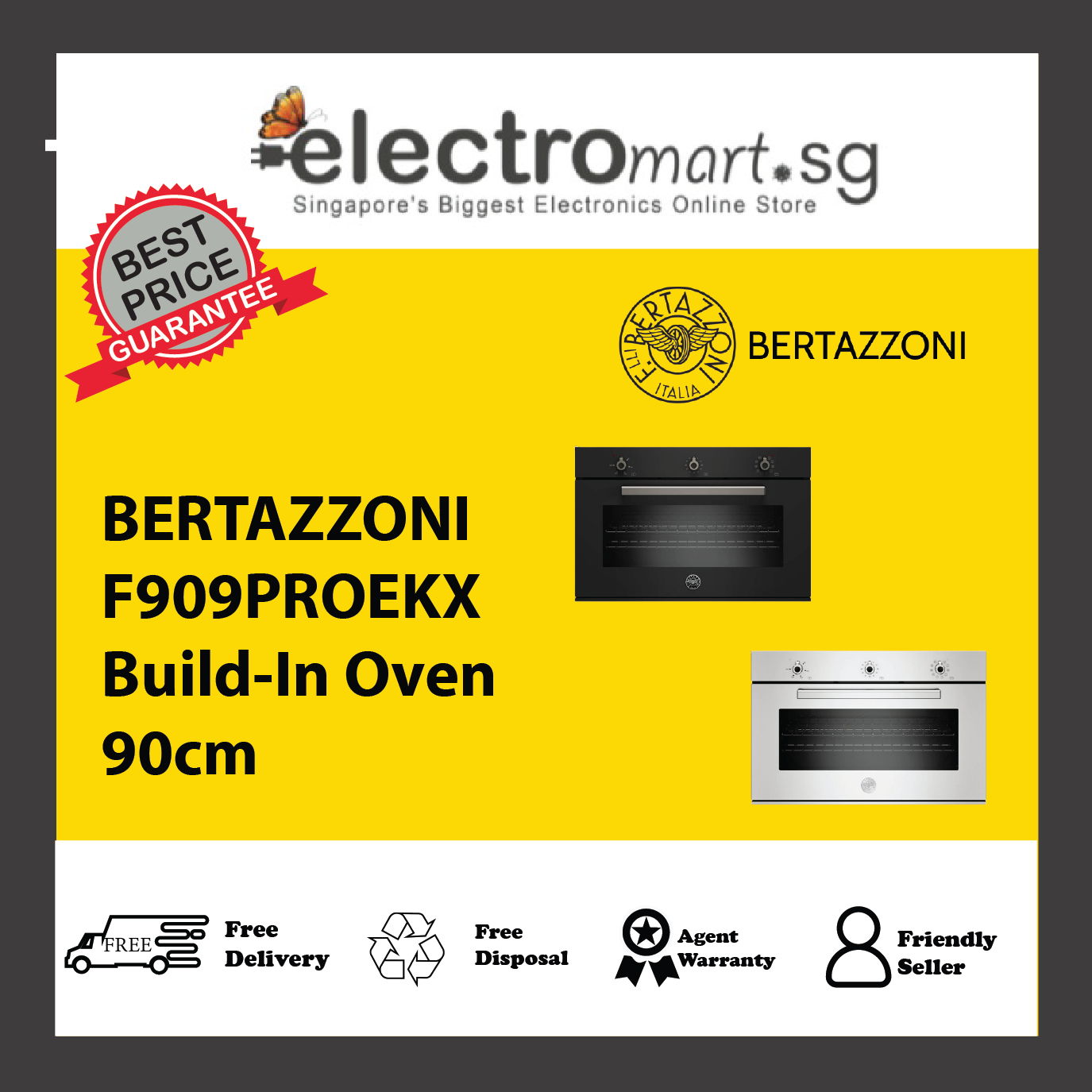 BERTAZZONI F909PROEKX Build-In Oven 90cm