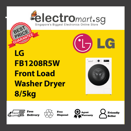 LG FB1208R5W Front Load Washer Dryer 8/5kg