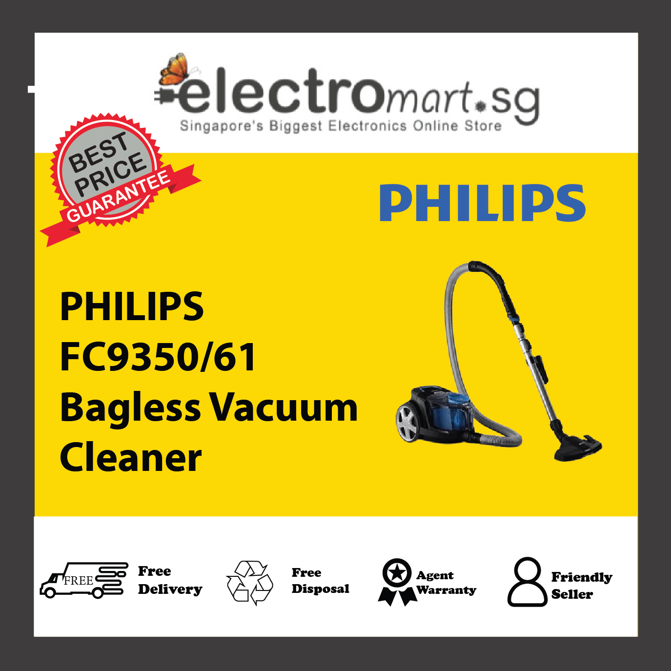 PHILIPS FC9350/61 Bagless Vacuum Cleaner