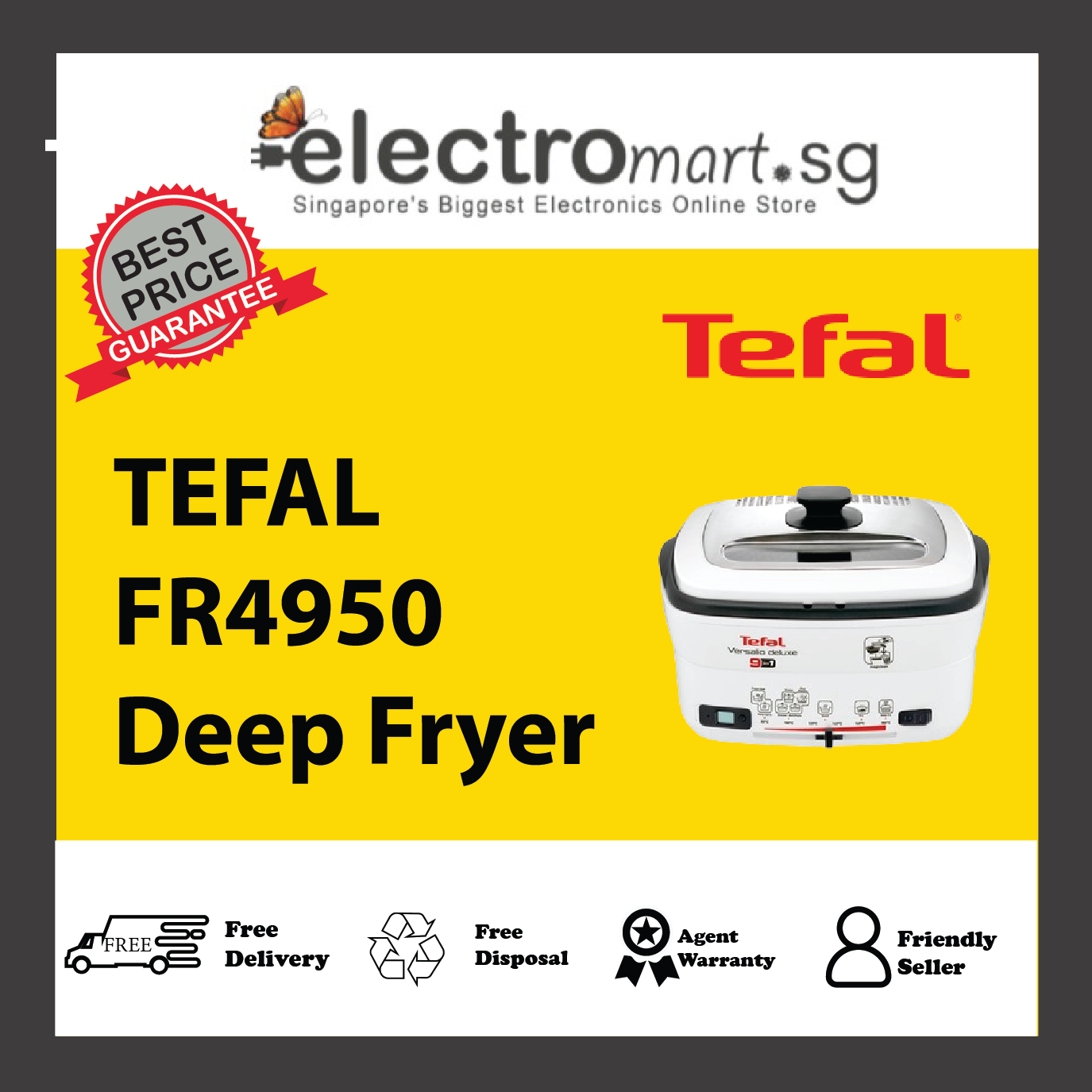 TEFAL FR4950 Versalio Deluxe 9-in-1 Multi-Cooker & Deep Fryer