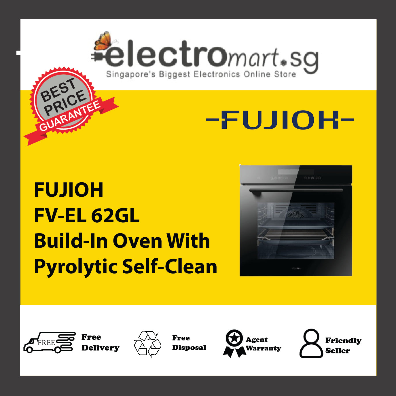 FUJIOH FV-EL 62GL Build-In Oven With Pyrolytic Self-Clean