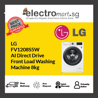 LG FV1208S5W Front Load Washer 8kg